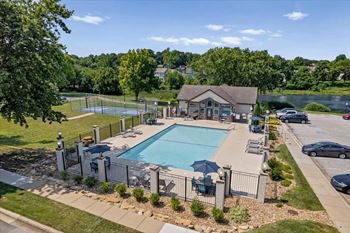 Pool deck and community recreation area